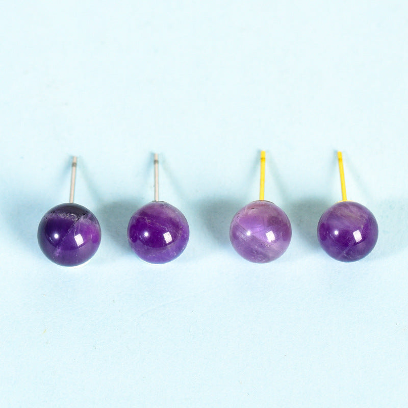 Wholesale Natural Crystal Raw Stone Crystal Earrings Stud Earrings
